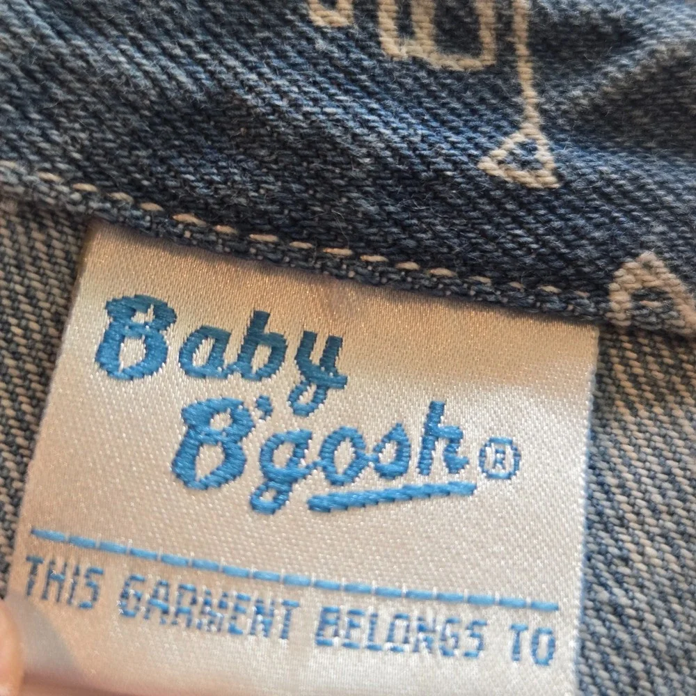 VTG NWT Oshkosh Baby‎ Boy Denim Shortalls Boats 3-6 months